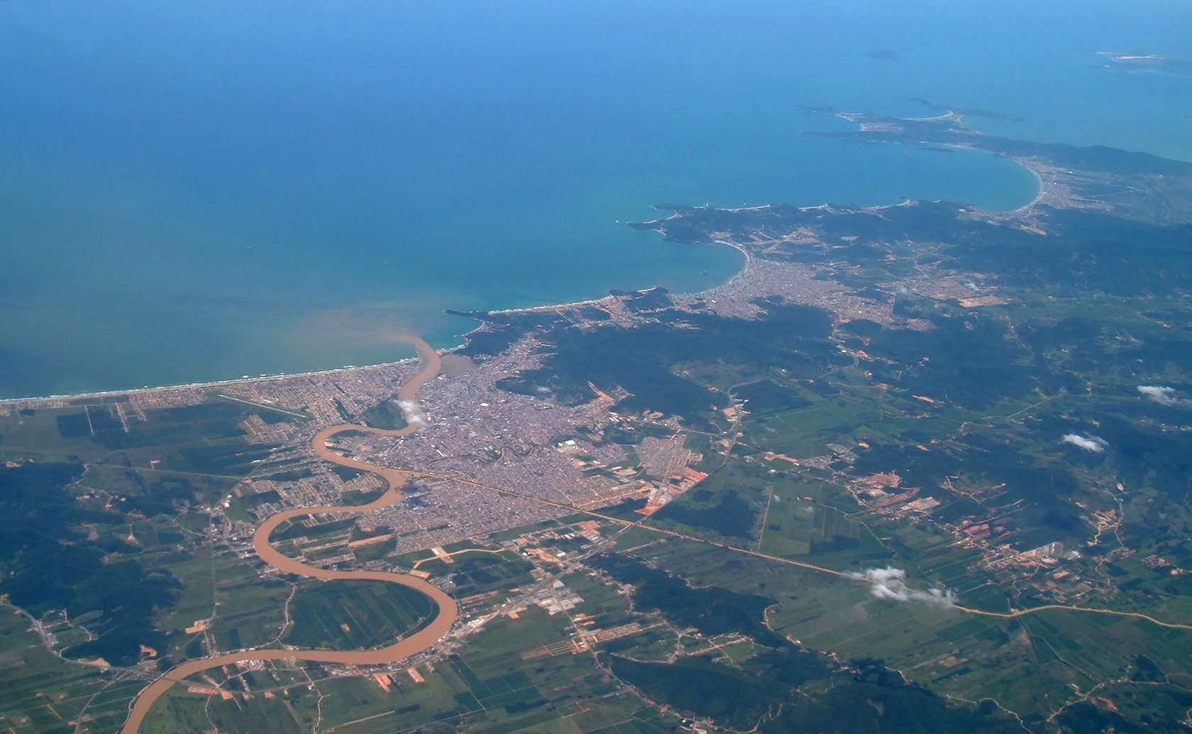 Vista de Itajaí, em Santa Catarina